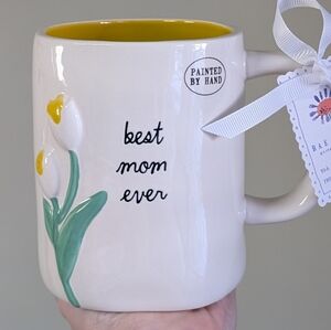 Rae Dunn BEST MOM EVER Mother's Day Mug with Embossed Tulip Detail 🌷